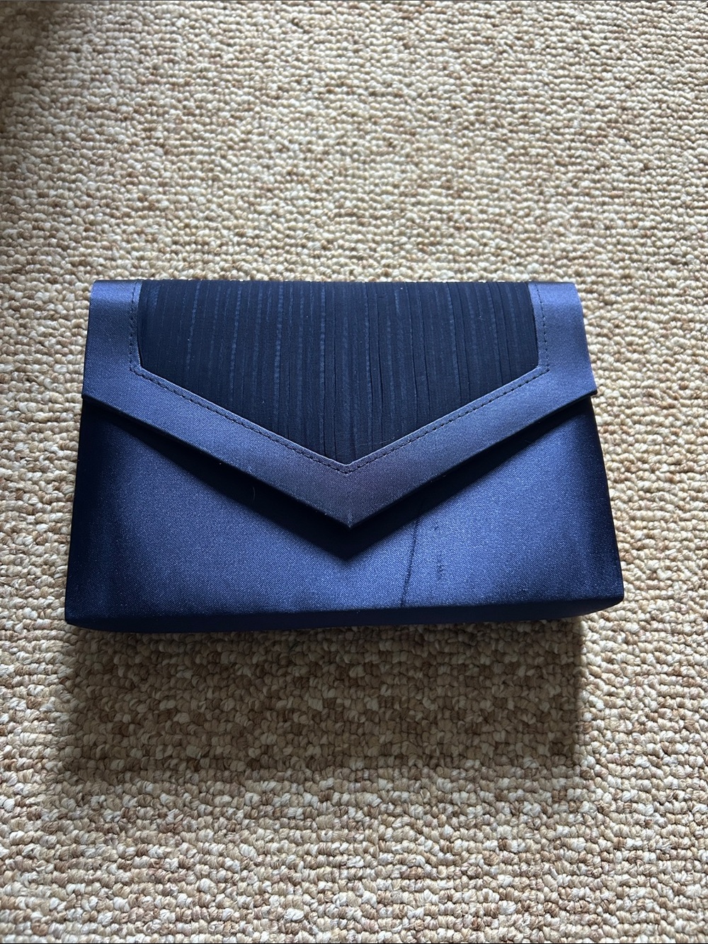 Valerie Stevens Navy Blue Envelope Clutch